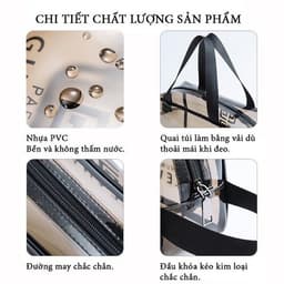 Túi mỹ phẩm sét 3 trong suốt đựng đồ du lịch thời trang GIA DỤNG VĨNH NGÂN 4