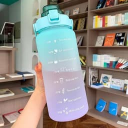 Bình Đựng Nước Nhựa An Toàn 2L Dễ Thương Có Vạch Báo Giờ Uống Nước 7