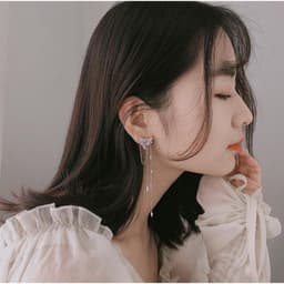 (1 chiếc) Khuyên tai hạt đá rơi suối tiên phụ kiện trang sức nữ sang chảnh 7