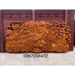 Tranh quạt phu thê viên mãn sơn pu cao cấp 4