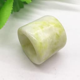 Nhẫn Ban Chỉ Đế Vương Đá Canxit Cổ Phong Trung Hoa Đeo Ngón Cái Nam Phụ Kiện Hán Phục Hoàng Tộc 8