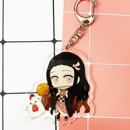(mua 1 tặng 1) ( Mica trong acrylic ) Móc khóa Kimetsu no Yaiba Thanh gươm diệt quỷ Nezuko anime chibi 5