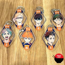 (Mua 1 tặng 1) Móc khóa thành viên KARASUNO HAIKYUU!! VUA BÓNG CHUYỀN anime chibi mica trong acrylic xinh xắn độc đáo 1