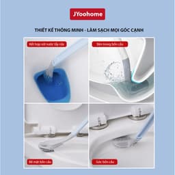 Chổi Cọ Nhà Vệ Sinh JYoohome Cây Cọ Toilet Bồn Cầu Bằng Silicon Tiện Ích Vệ Sinh Nhà Cửa 2