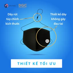 Khẩu Trang Vải Kháng Khuẩn Cao Cấp 3 Lớp Chống Bụi Chống Nắng DGCs - KTBA01M 4