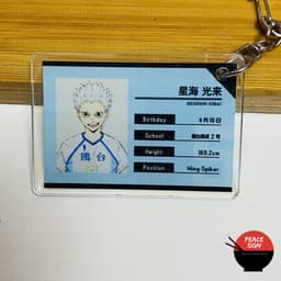 (mua 1 tặng 1) Móc khóa anime mica HAIKYUU! Vua Bóng Chuyền ver THẺ hình in 2 mặt 6