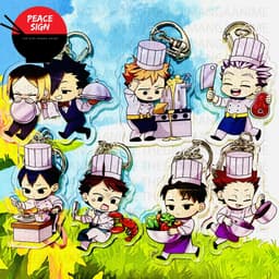 (mua 1 tặng 1) ( Mica ) Móc khóa HAIKYUU!! VUA BÓNG CHUYỀN ver ĐẦU BẾP anime chibi độc đáo 1