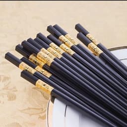 Combo 10 đôi đũa hợp kim khảm vàng chống mốc chống trơn , An Toàn Cho Sức Khỏe 5