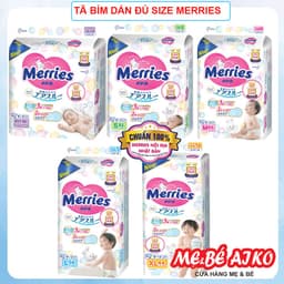 Hàng Chính Hãng - Tã/Bỉm dán Merries S82, M64, L54, L54, XL44, NB90 1