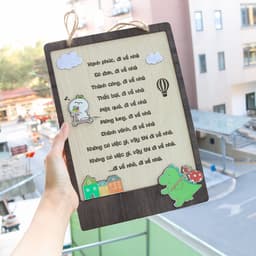 Bảng Gỗ Qui tắc gia đình hạnh phúc, vợ chồng, câu nói hay ý nghĩa gia đình decor trang trí nhà cửa 5