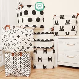 Giỏ vải VUÔNG đựng đồ đa năng, sọt vải để quần áo vải bố chống thấm nước 2
