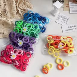 Bộ Dây Buộc Tóc 100 chun Co Dãn Xinh Xắn Nhiều Màu Phong Cách Hàn Quốc Cho Bé Gái.. GIA DỤNG VĨNH NGÂN 9