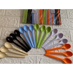 [Mua nhiều giảm giá] Combo 20 thìa nhựa phíp ăn chè, kem, sữa chua SL 2749 1