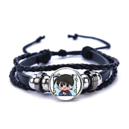 (mua 1 tặng 1) Vòng tay da lộn in hình nhân vật CONAN KAITO KID Thám tử lừng danh anime chibi tiện lợi xinh xắn 3