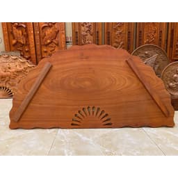 Tranh quạt treo tường Hàng mộc nguyên khối kích thước 50*100cm 4