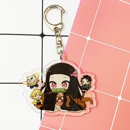(mua 1 tặng 1) ( Mica trong acrylic ) Móc khóa Kimetsu no Yaiba Thanh gươm diệt quỷ Nezuko anime chibi 9