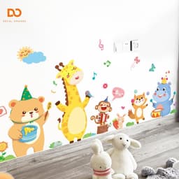 Decal dán tường  cho bé ban nhạc hoạt hình trang trí phòng ngủ  tủ quần áo 8
