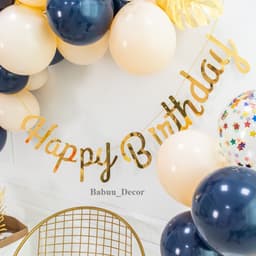 Dây chữ HAPPY BIRTHDAY ép kim trang trí sinh nhật 2