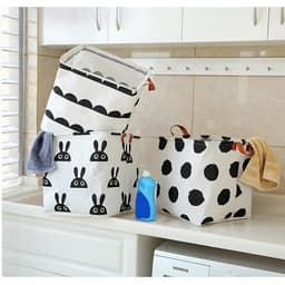 Giỏ vải VUÔNG đựng đồ đa năng, sọt vải để quần áo vải bố chống thấm nước 5