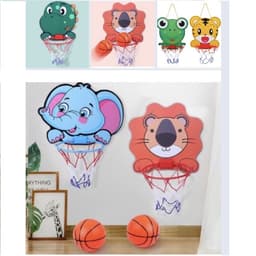 Bộ đồ chơi Bóng rổ hình thú kèm bóng và bơm - Smart Baby 1