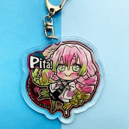 (mua 1 tặng 1) (V1) Móc khóa mica Kimetsu no Yaiba Thanh gươm diệt quỷ ver Pita! hình in 2 mặt 3