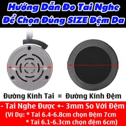 [1 Cặp] Đệm Da Mút Bọc Tai Nghe Tròn 80mm 8cm Headphones Chụp tai 80 mm 8 cm Dày 2cm 2