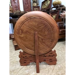Đĩa gỗ phong thuỷ anh hùng tương ngộ bằng gỗ hương đá đường kính 35cm,dày 4cm 3