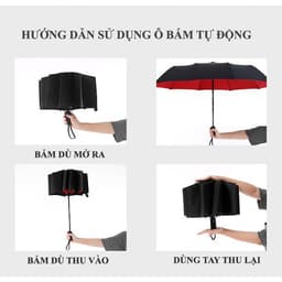 Ô dù hai chiều tự động hàng xuất Nhật - nhiều màu - loại 10 nan cao cấp 4
