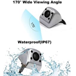 Camera lùi 4 đèn hồng ngoại vỏ mạ crom jack AV 7