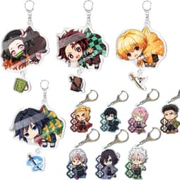 (Mua 1 tặng 1) Móc Khóa Trong Acrylic Nhân Vật Demon Slayer: Kimetsu No Yaiba Thanh Gươm Diệt Quỷ Anime Chibi 1