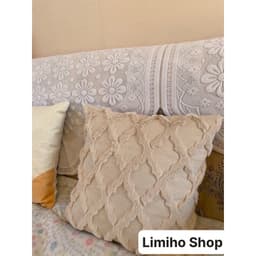 Gối LÔNG tựa lưng sofa văn phòng chất liệu vải nhung lông dập vân nổi phong cách hiện đại 7