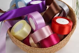 Cuộn Ruy băng vải lụa khổ 1cm,2cm,4cm(bảng màu 2/2) 2