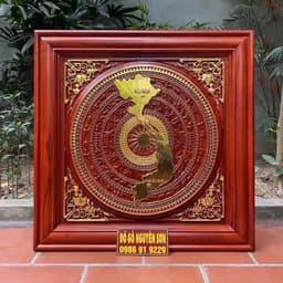 Tranh Trống Gỗ Hương Nam Phi Vuông 81cm 2