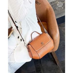 [Tặng hộp 20.10] Túi xách nữ da thật ELLY ET143 túi hand bag cao cấp thời trang sang trọng 3