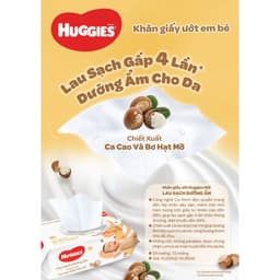 Khăn ướt Huggies chiết xuất Cao cao và Bơ hạt mỡ gói 72 miếng 3