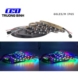 ĐÈN LED DÂY FULL MÀU WS2811 60LED/MÉT CUỘN 5 MÉT ĐIỆN ÁP 12V 3