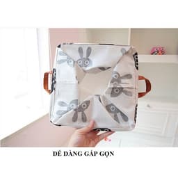 Giỏ vải VUÔNG đựng đồ đa năng, sọt vải để quần áo vải bố chống thấm nước 9