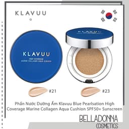 Phấn Nước Dưỡng Ẩm Klavuu Blue Pearlsation High Coverage Marine Collagen Aqua Cushion SPF50+ 12g 1