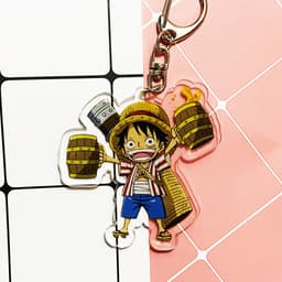 (mua 1 tặng 1) ( Mica trong acrylic ) Móc khóa One Piece Đảo Hải Tặc ver Kanpai quà tặng xinh xắn dễ thương anime chibi 6