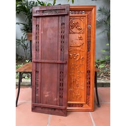 Bộ Tranh Chữ Câu Đối Cha Mẹ 37*107 gỗ hương treo tường 2