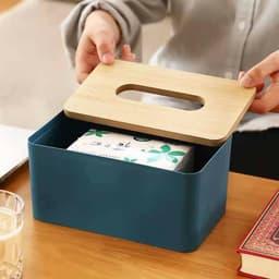 Hộp Đựng Khăn Giấy Nắp Gỗ Sang Trọng 3