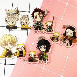 (mua 1 tặng 1) ( Mica ) Móc khóa Kimetsu no Yaiba Thanh gươm diệt quỷ ver kuma quà tặng dễ thương anime chibi 1