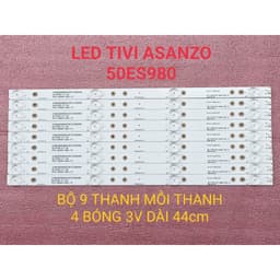 THANH LED TIVI A SANZO 50ES980 50ES980 50AU6100 50EK2100 50AU5900 50AU6000 50AT620 50EK3 MỚI 100%, BỘ 9 THANH MỖI THANH 1
