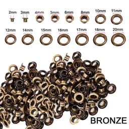 Khoen mắt cáo ore Chất liệu đồng thau không gỉ Nhiều size 3mm - 20mm Bịch 100 cái có long đền Phụ liệu may mặc 2