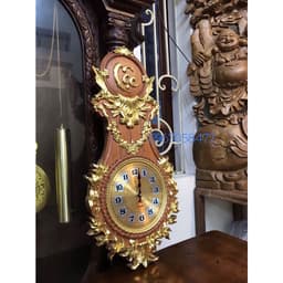 Tranh Đồng Hồ Gỗ Hương Đá Kích Thước 30*60cm 5