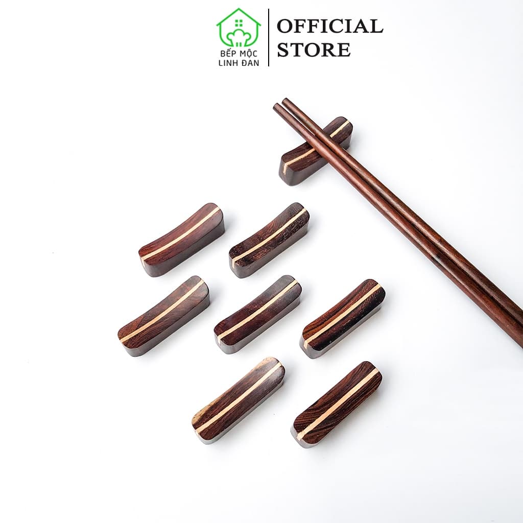 Gác Đũa Gỗ Trắc Tự Nhiên Kiểu Dáng Hiện Đại HAHANCO [CTL741] Bộ 10 Chiếc