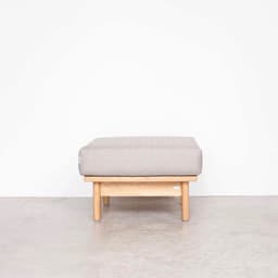 Ghế Đôn Sofa Gỗ Cao Su Tự Nhiên MOHO VLINE 601 VẢI MÀU BE 3