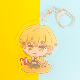 (Mua 1 tặng 1) Móc khóa KIMETSU NO YAIBA THANH GƯƠM DIỆT QUỶ VER NGỒI TRÊN GỐI quà tặng Mica trong acrylic 2