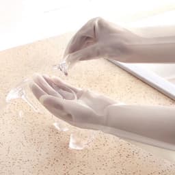 Găng tay rửa chén bát làm bếp JYoohome Bao tay cao su chống ăn mòn bảo vệ tay làm vườn, rửa bát 5