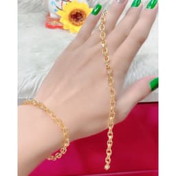 Lắc Tay Nữ Mạ Vàng 18 K mẫu mắt xích với nhau 220422 - Tubi - Bền Màu - Lắc tay nữ đẹp - Bao đổi trả trong 07 ngày 1